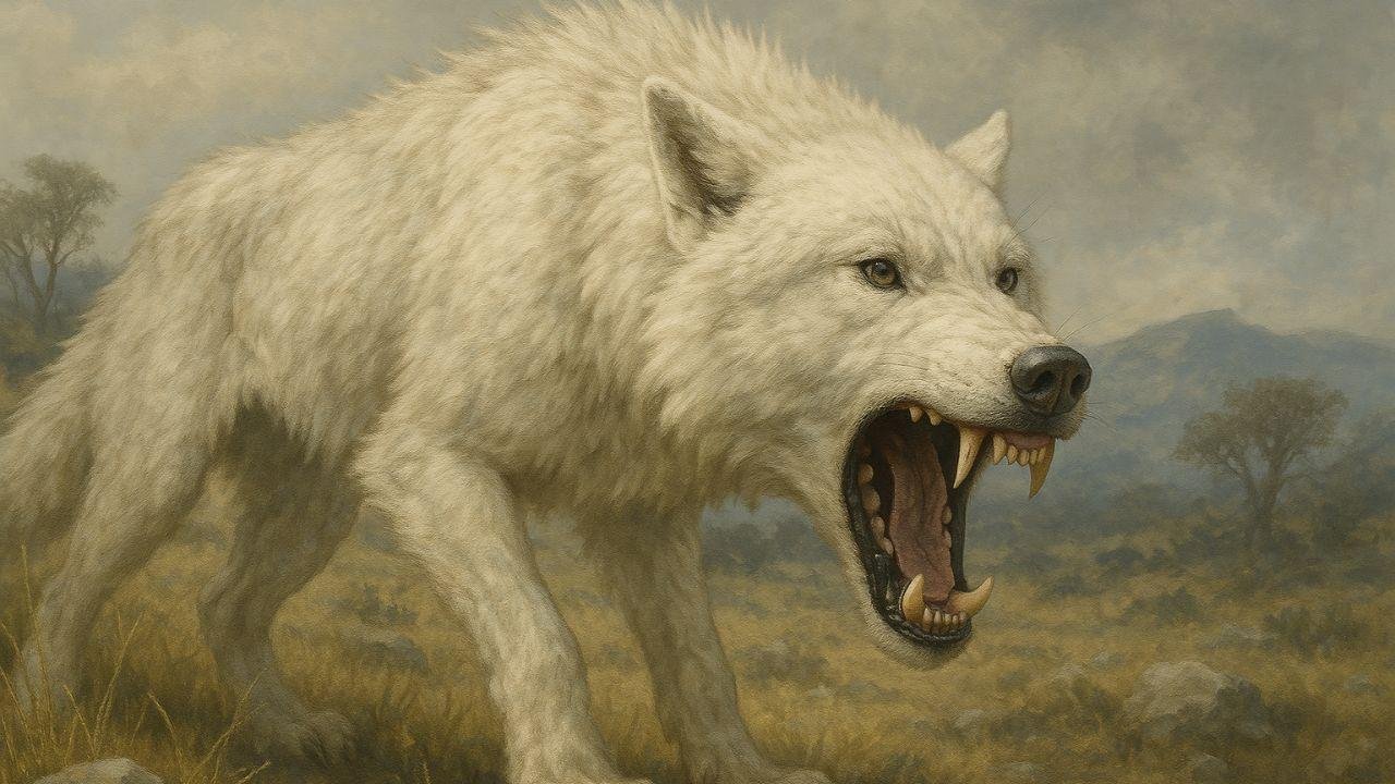O lobo-terrível, cientificamente conhecido como Aenocyon dirus