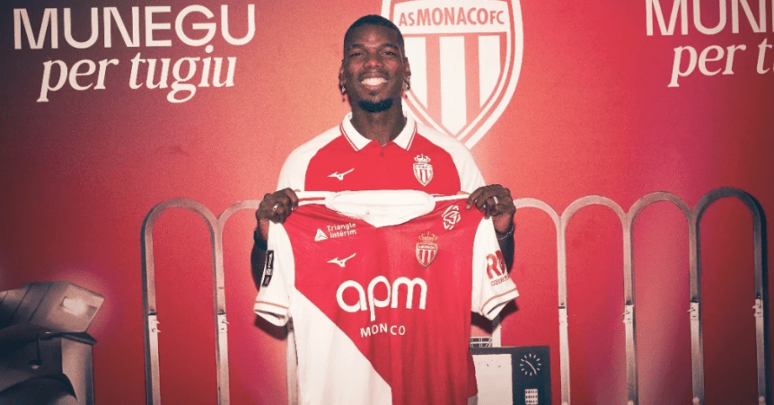 Pogba é o novo reforço do Monaco  • AS Monaco / Divulgação