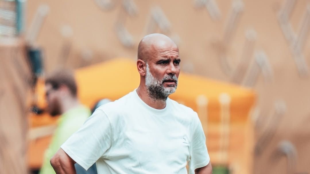 Pep Guardiola, treinador do Manchester City  • Reprodução/Manchester City