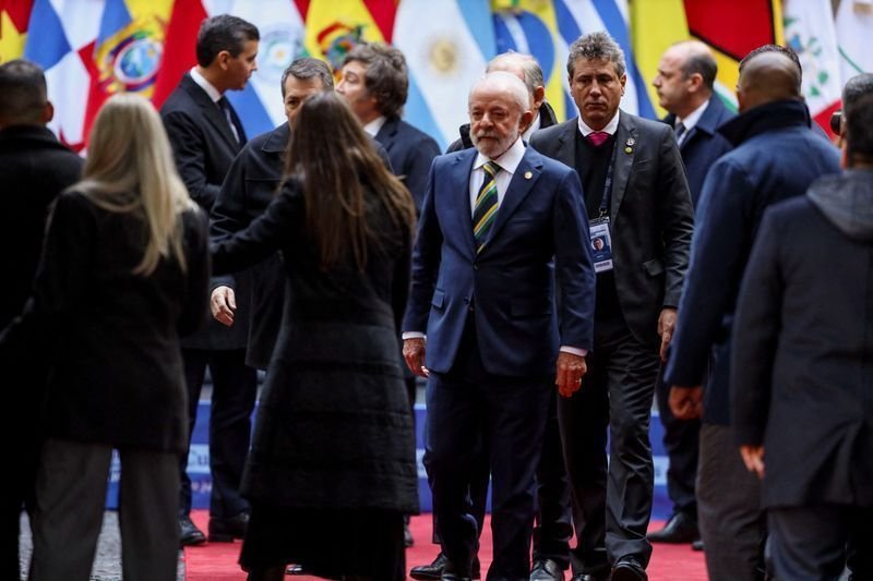 Presidente Luiz Inácio Lula da Silva durante cúpula de presidentes do Mercosul em Buenos Aires,...
