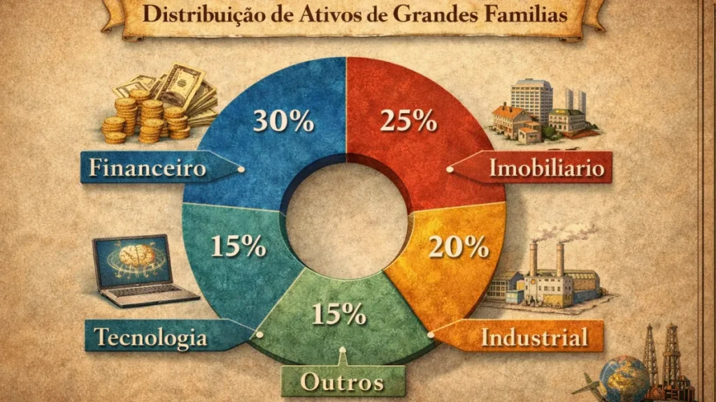 diversificação patrimônio famílias poderosas setores investimento