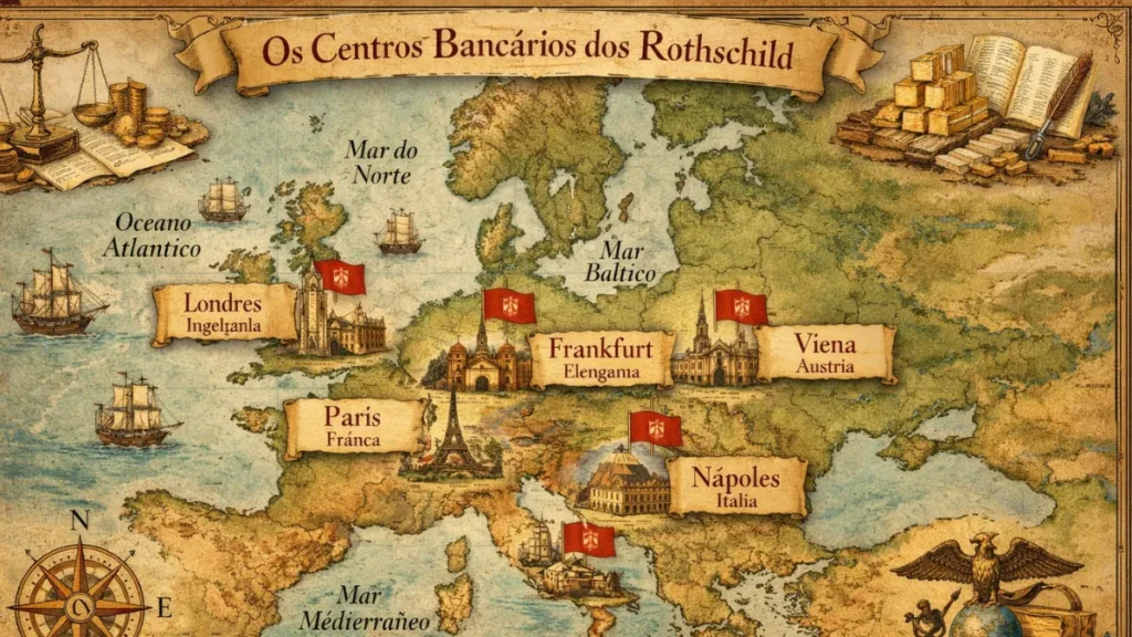 rede bancária Rothschild europa frankfurt londres paris viena napoles