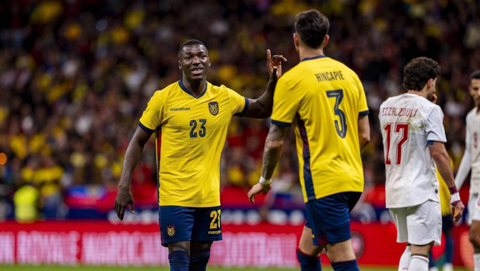 Caicedo em ação durante Equador x Marrocos (Foto: Alberto Gardin / Imago)