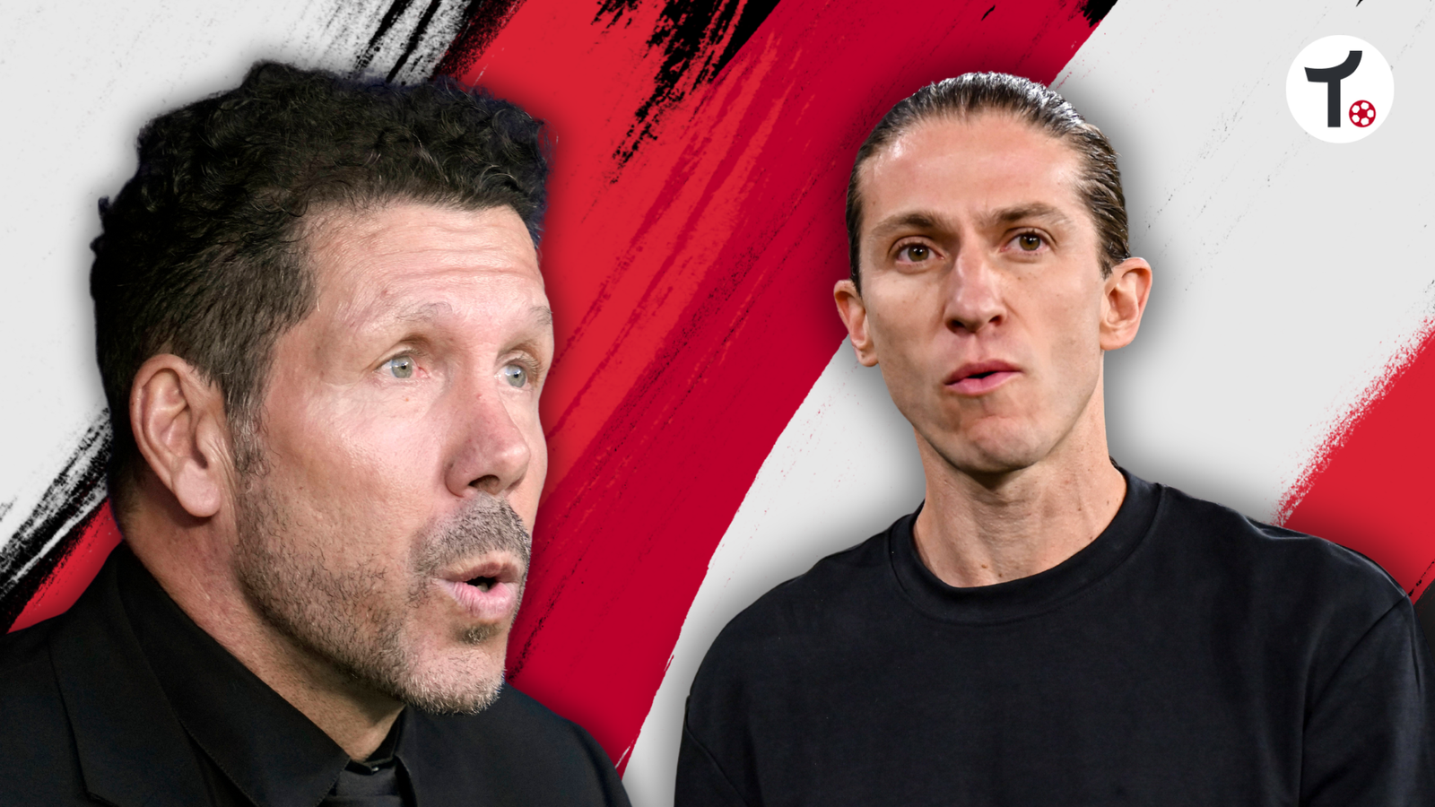 Filipe Luís e Diego Simeone trabalharam juntos no Atlético de Madrid (Fotos: Cesar Cebolla/Pres...